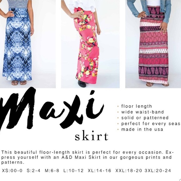 Agnes & Dora Floral Gray Maxi Skirt - Picture 3 of 4